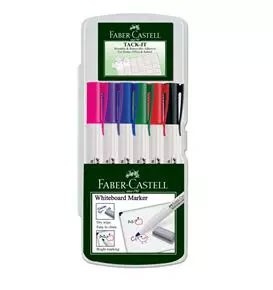 6-Pieces Slim Whiteboard Marker, Assorted